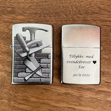 Zippo lighter Murer med gravering 